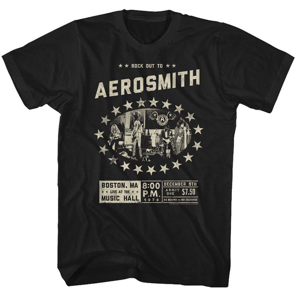 AEROSMITH Eye-Catching T-Shirt, Boston Music Hall