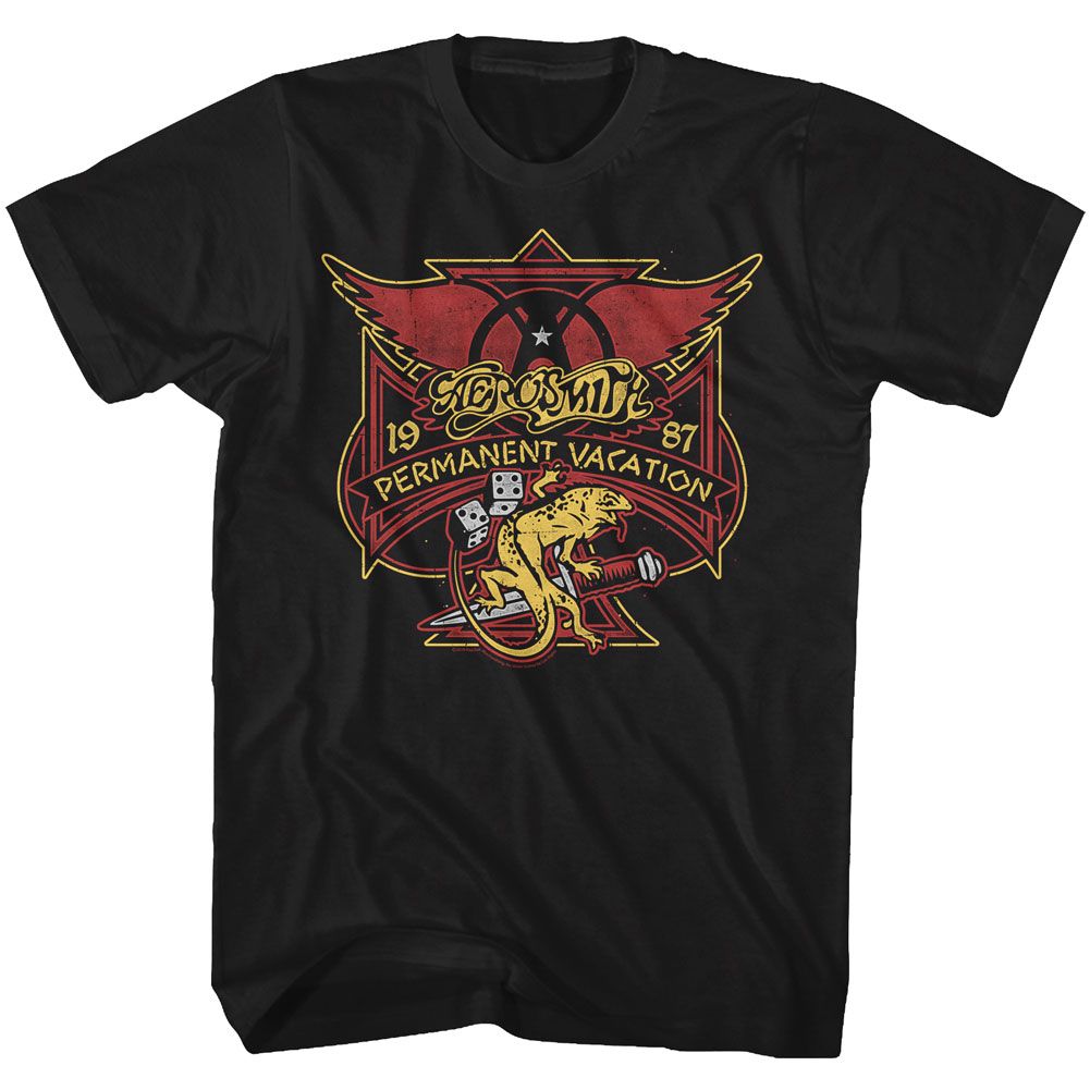 AEROSMITH Eye-Catching T-Shirt, Permanent Vacation 1987