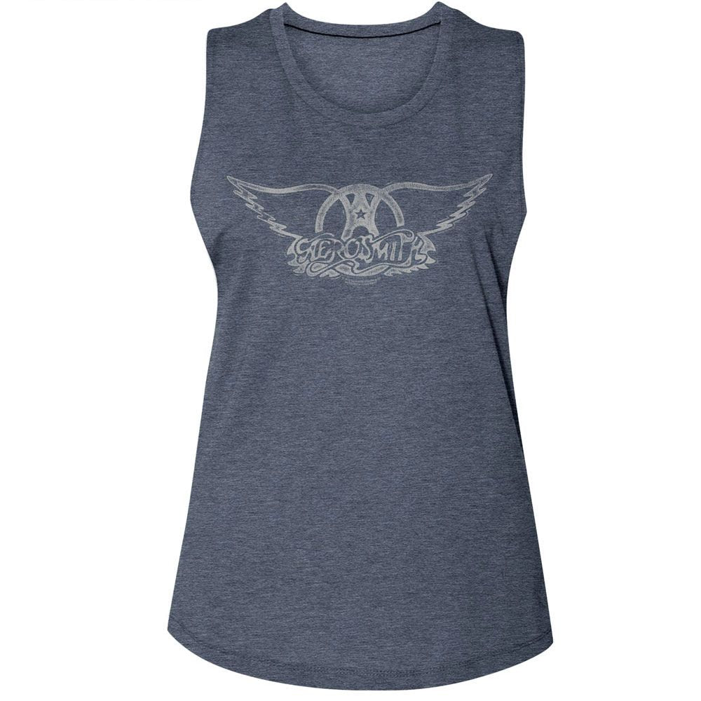AEROSMITH Muscle Tank, Wings Logo Light