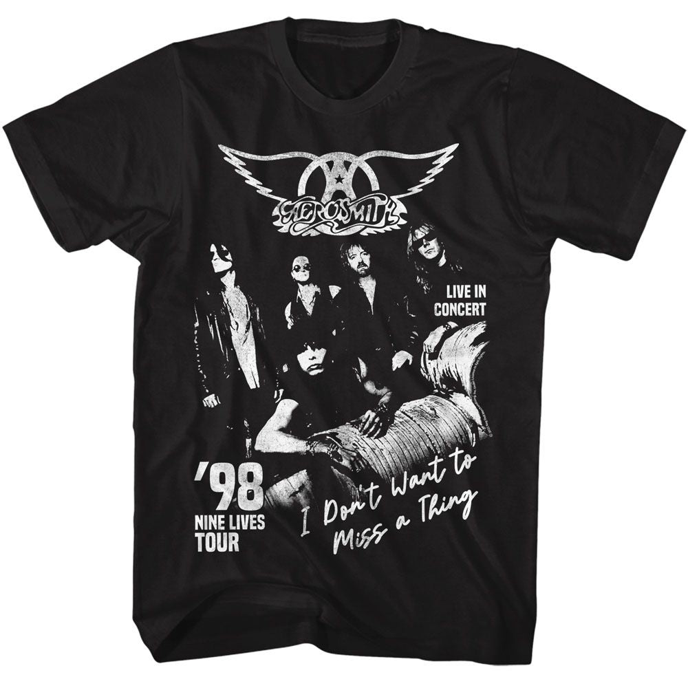 AEROSMITH Eye-Catching T-Shirt, Nine Lives Tour &