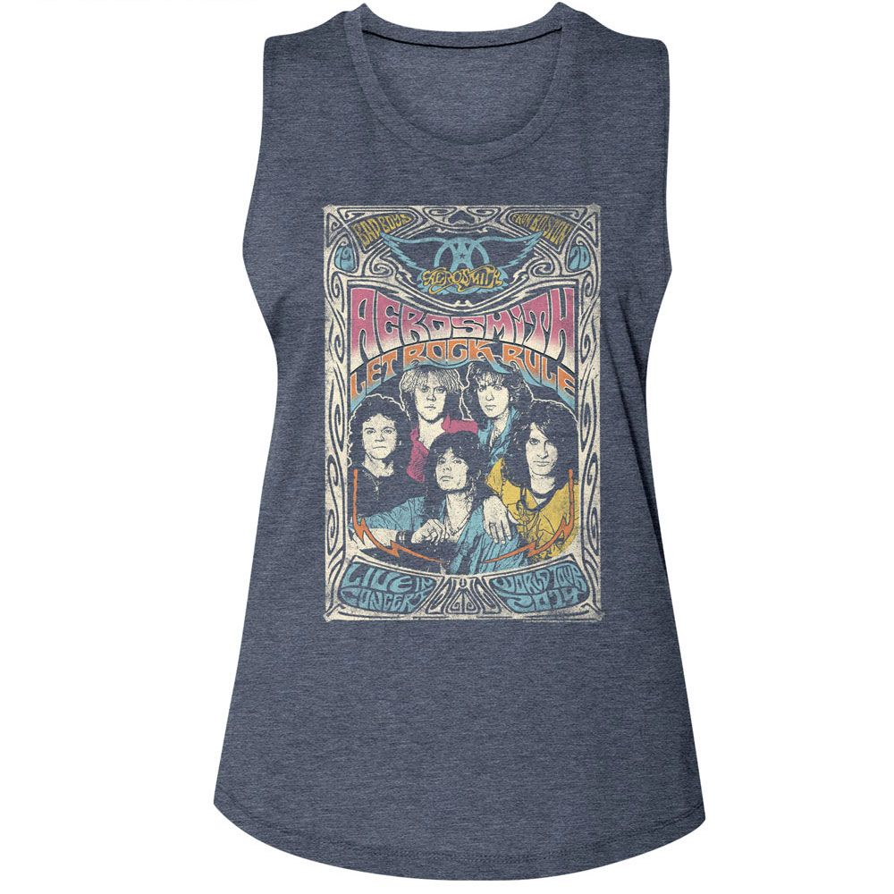 Women Exclusive AEROSMITH Muscle Tank, Let Rock Rule