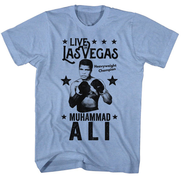MUHAMMAD ALI Eye-Catching T-Shirt, Live in Vegas
