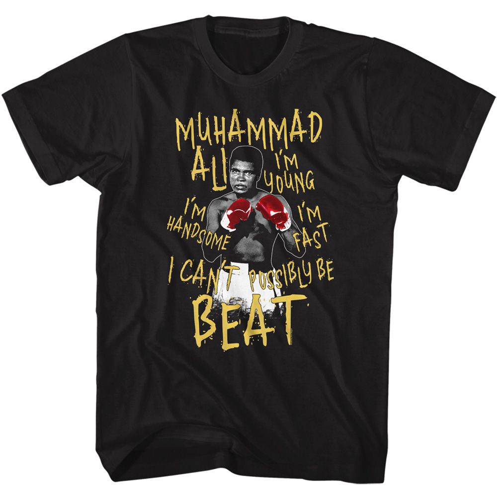 MUHAMMAD ALI Eye-Catching T-Shirt, I Cant Be Beat