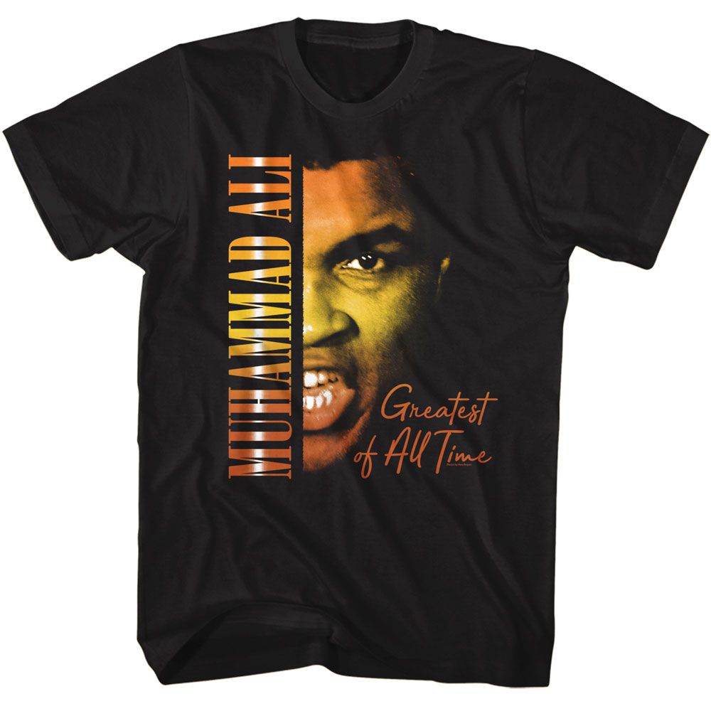 MUHAMMAD ALI Eye-Catching T-Shirt, Warm Gradients