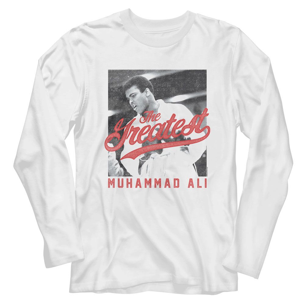 MUHAMMAD ALI Long Sleeve T-Shirt, The Greatest Bw