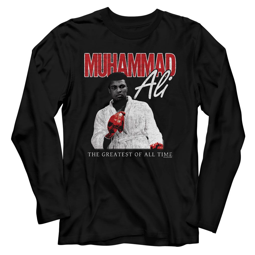 MUHAMMAD ALI Long Sleeve T-Shirt, Red Glove Stare