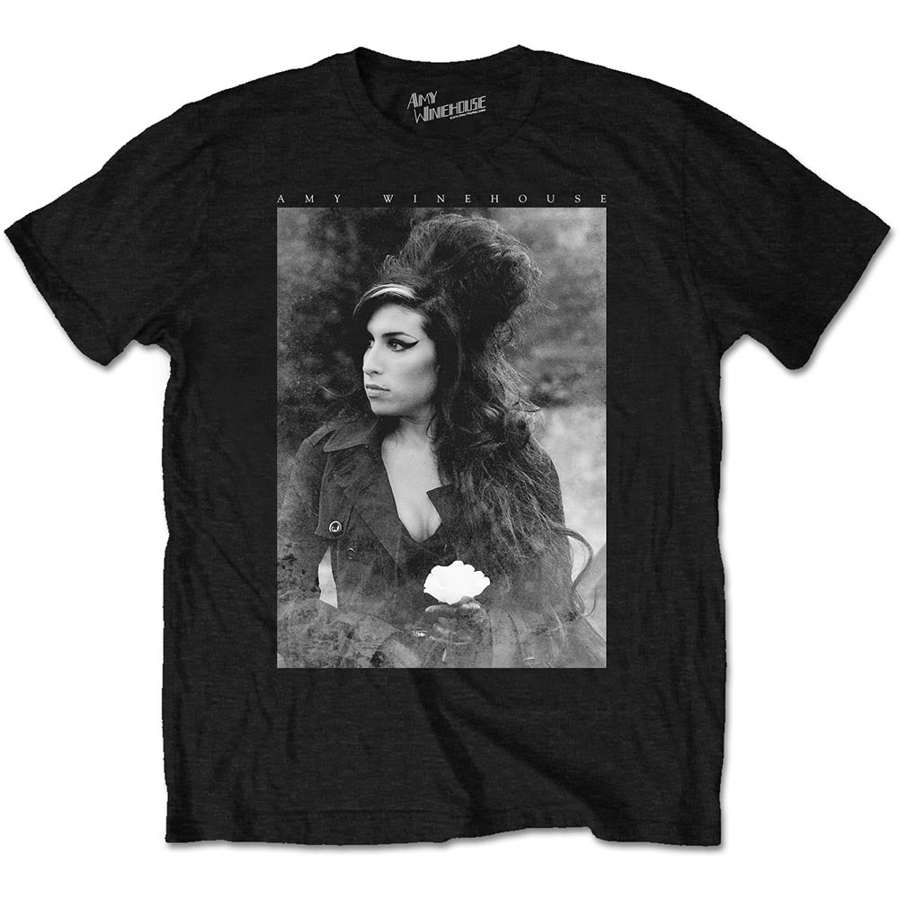 AMY WINEHOUSE Attractive T-Shirt, Flower Portrait