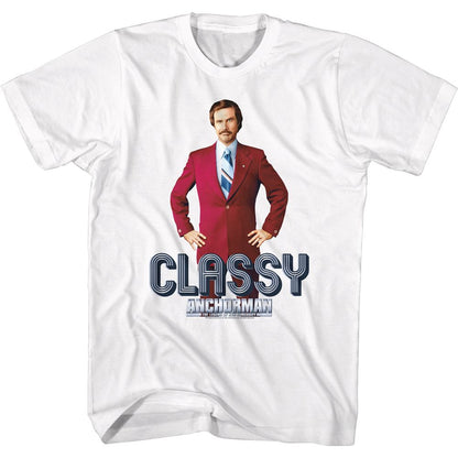 ANCHORMAN Famous T-Shirt, Ron Classy Text