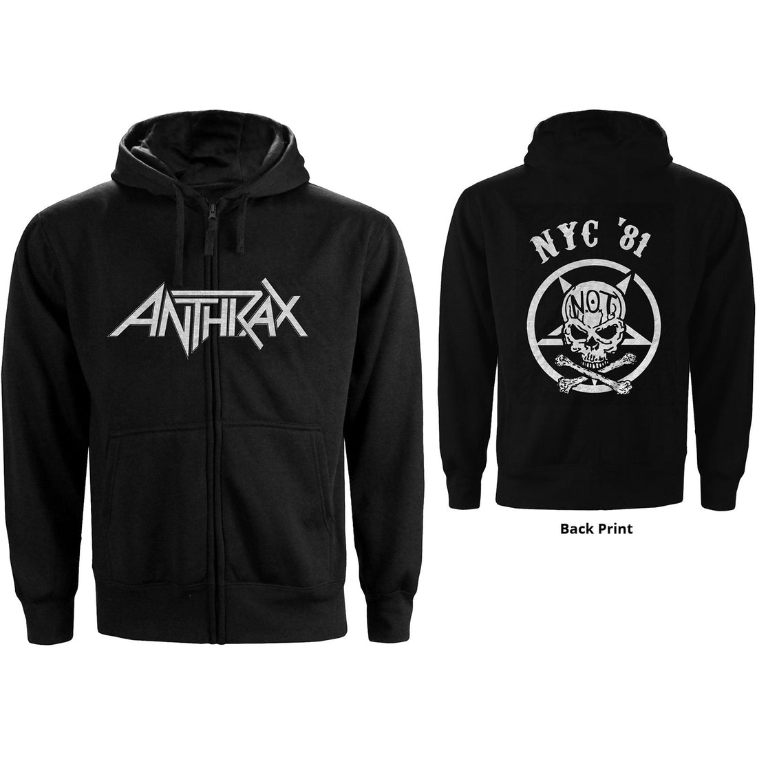 ANTHRAX Attractive Hoodie, Not Man Nyc