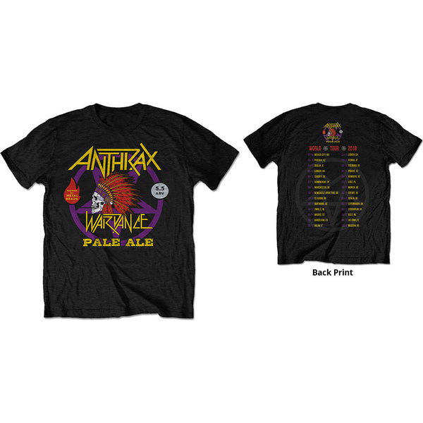 ANTHRAX Attractive T-Shirt, War Dance Paul Ale World Tour 2018