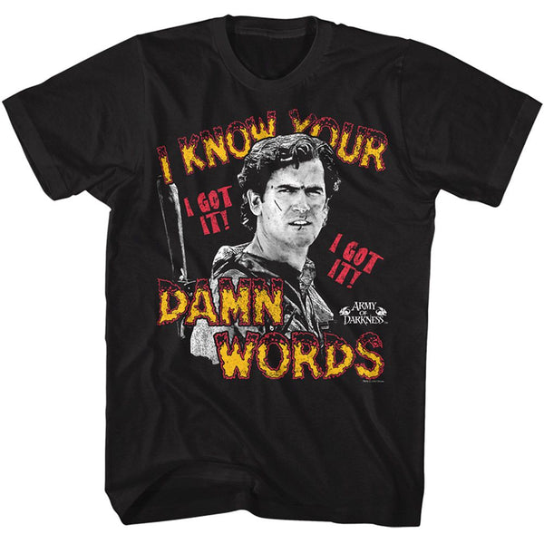 ARMY OF DARKNESS Terrific T-Shirt, Know Your Words