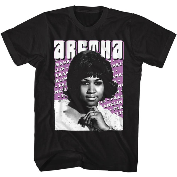 ARETHA FRANKLIN Eye-Catching T-Shirt, Repeated Name