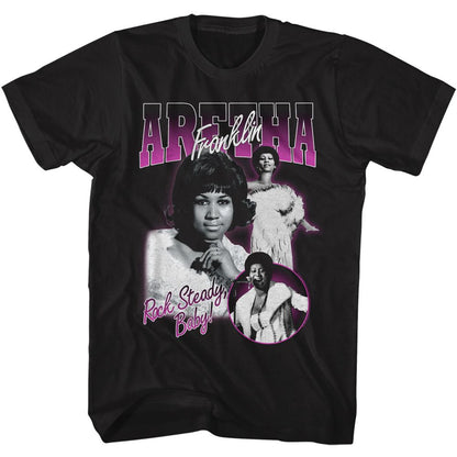 ARETHA FRANKLIN Eye-Catching T-Shirt, Rock Steady Baby