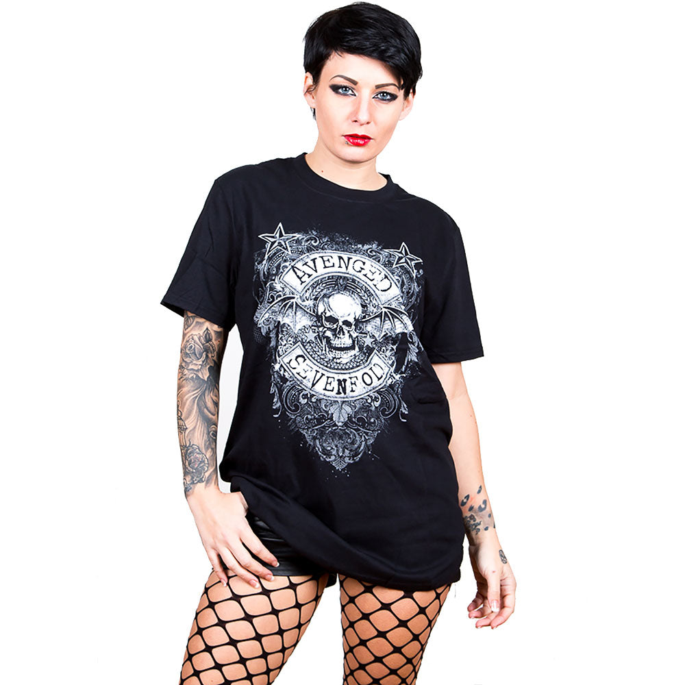 AVENGED SEVENFOLD Attractive T-Shirt, Stars Flourish