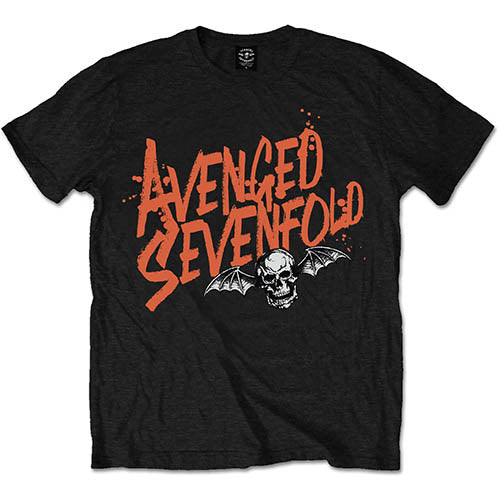 AVENGED SEVENFOLD Attractive T-Shirt, Orange Splatter