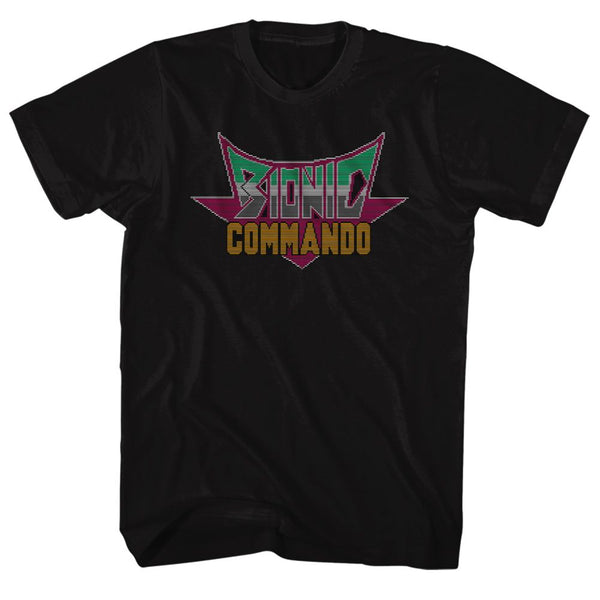 BIONIC COMMANDO Brave T-Shirt, Pixel Logo