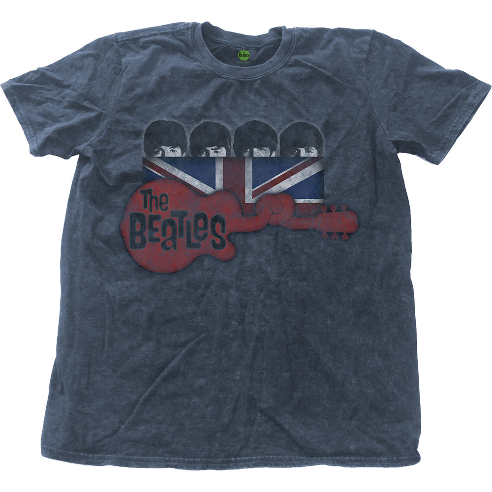 THE BEATLES Attractive T-Shirt, Guitar &amp; Flag