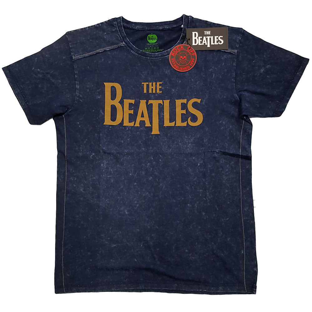 THE BEATLES Attractive T-Shirt, Drop T Logo (Wash Collection)