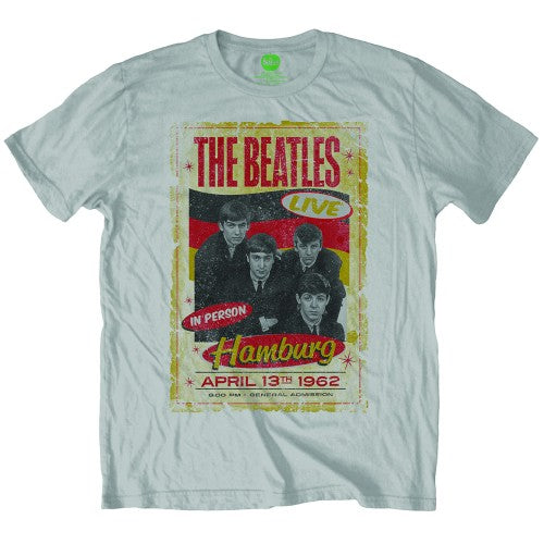 THE BEATLES Attractive T-Shirt, Hamburg Poster 1962