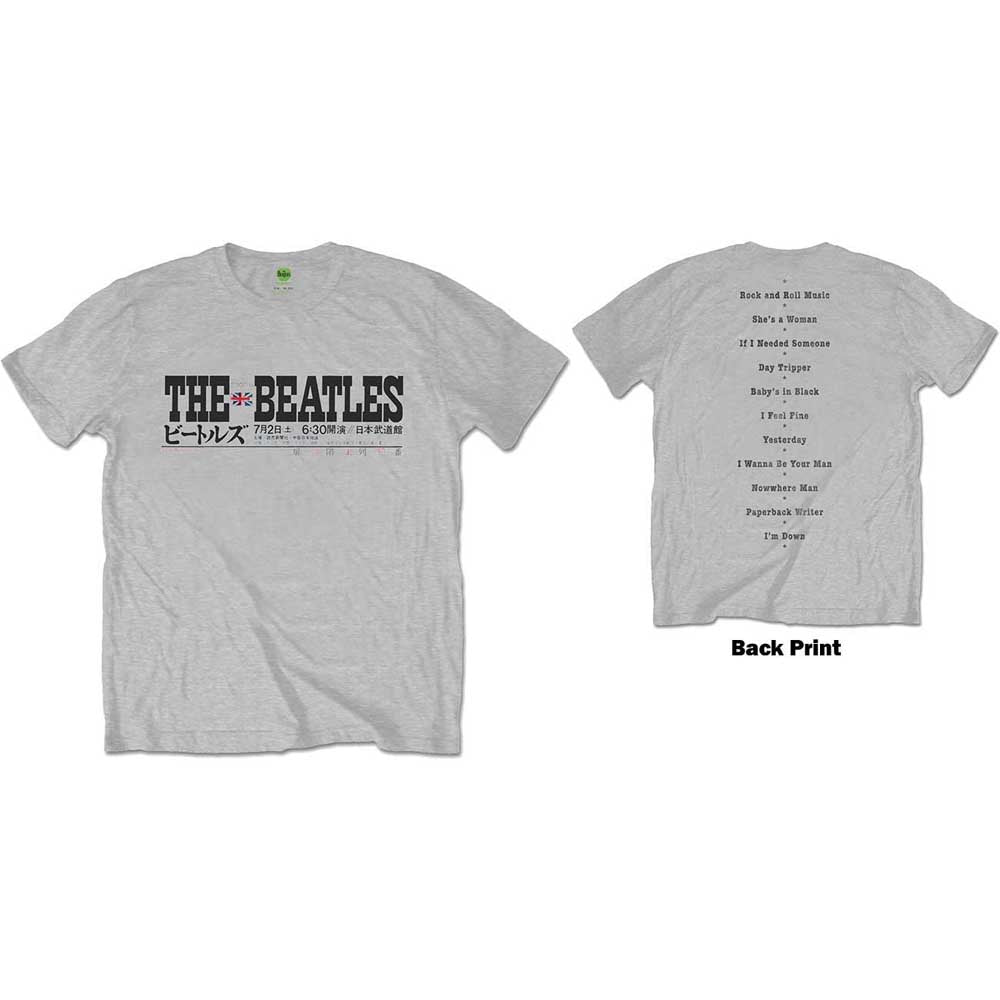 THE BEATLES Attractive T-Shirt, Budokan Set List