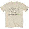 THE BEATLES Attractive T-Shirt, Outline Faces On Apple