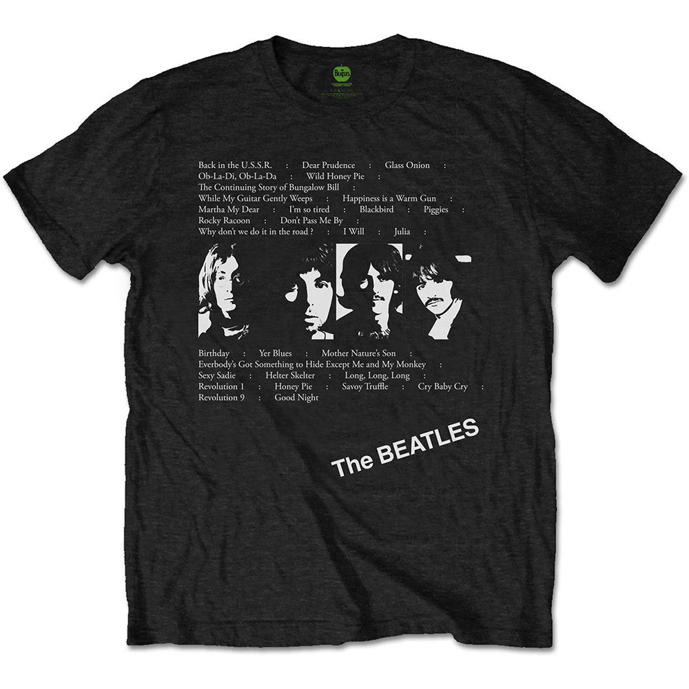 THE BEATLES Attractive T-Shirt, White Album Tracks