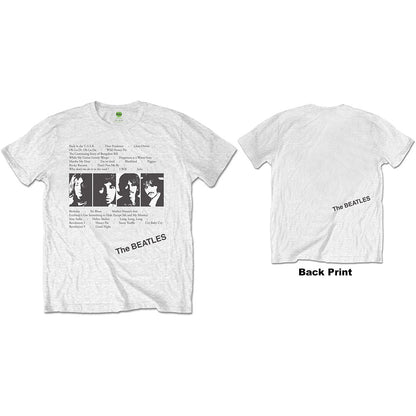 THE BEATLES Attractive T-Shirt, White Album Tracks