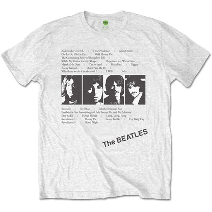 THE BEATLES Attractive T-Shirt, White Album Tracks