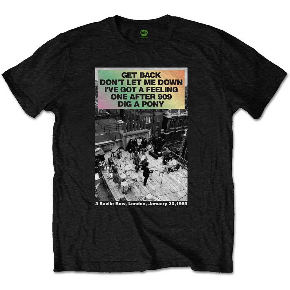 THE BEATLES Attractive T-Shirt, Rooftop Songs Gradient