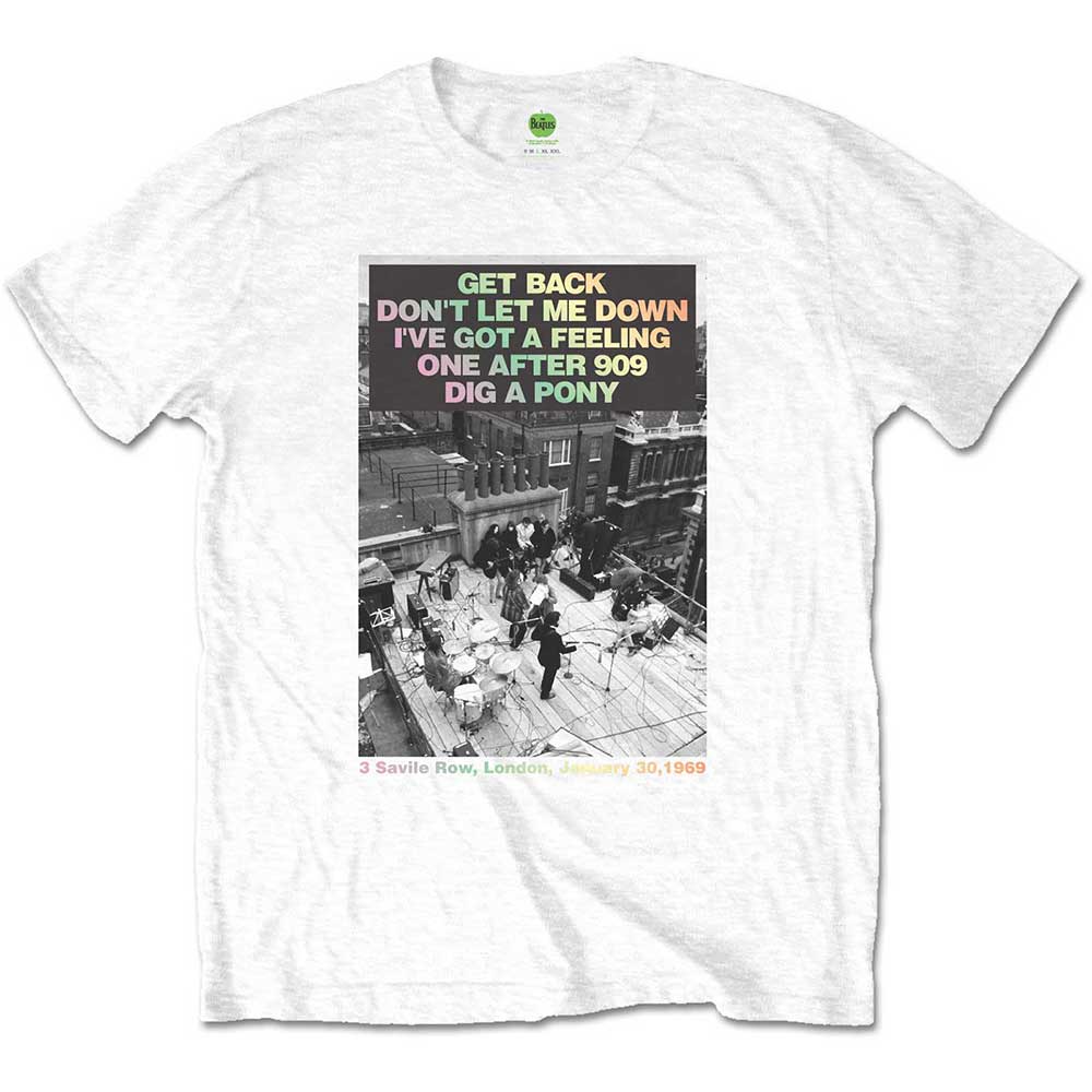THE BEATLES Attractive T-Shirt, Rooftop Songs Gradient