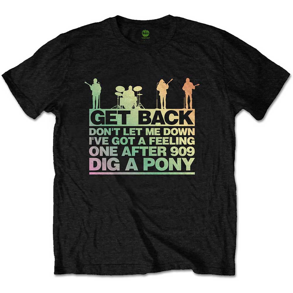 THE BEATLES Attractive T-Shirt, Get Back Gradient