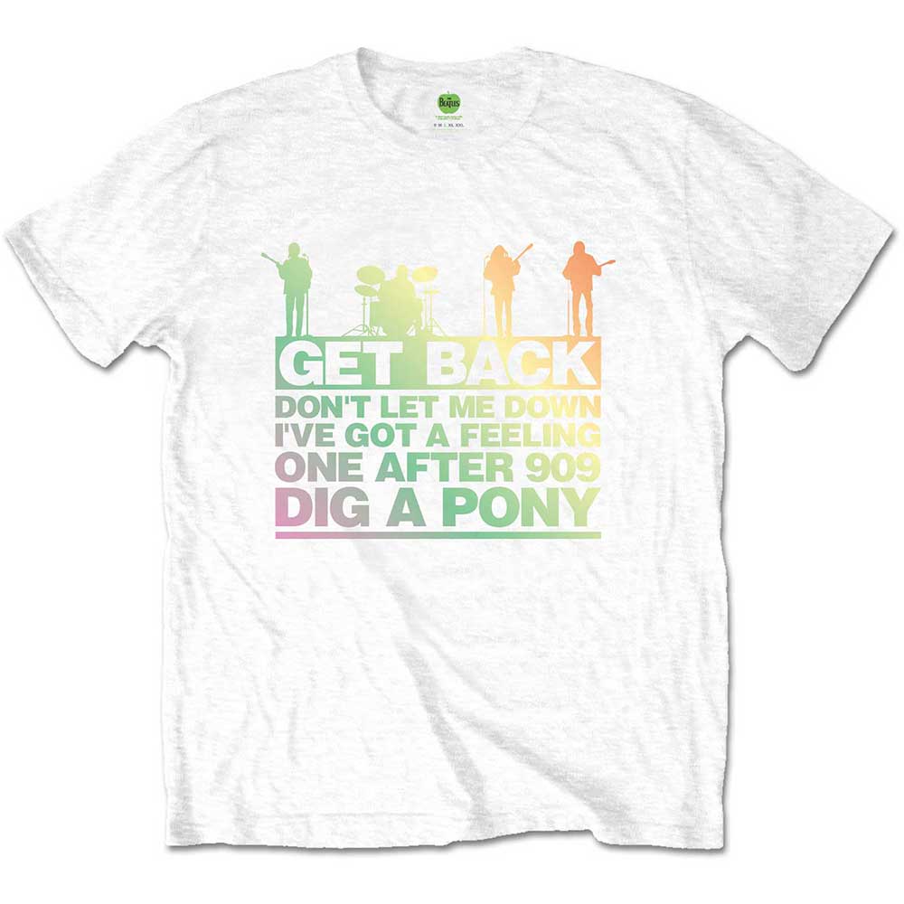 THE BEATLES Attractive T-Shirt, Get Back Gradient