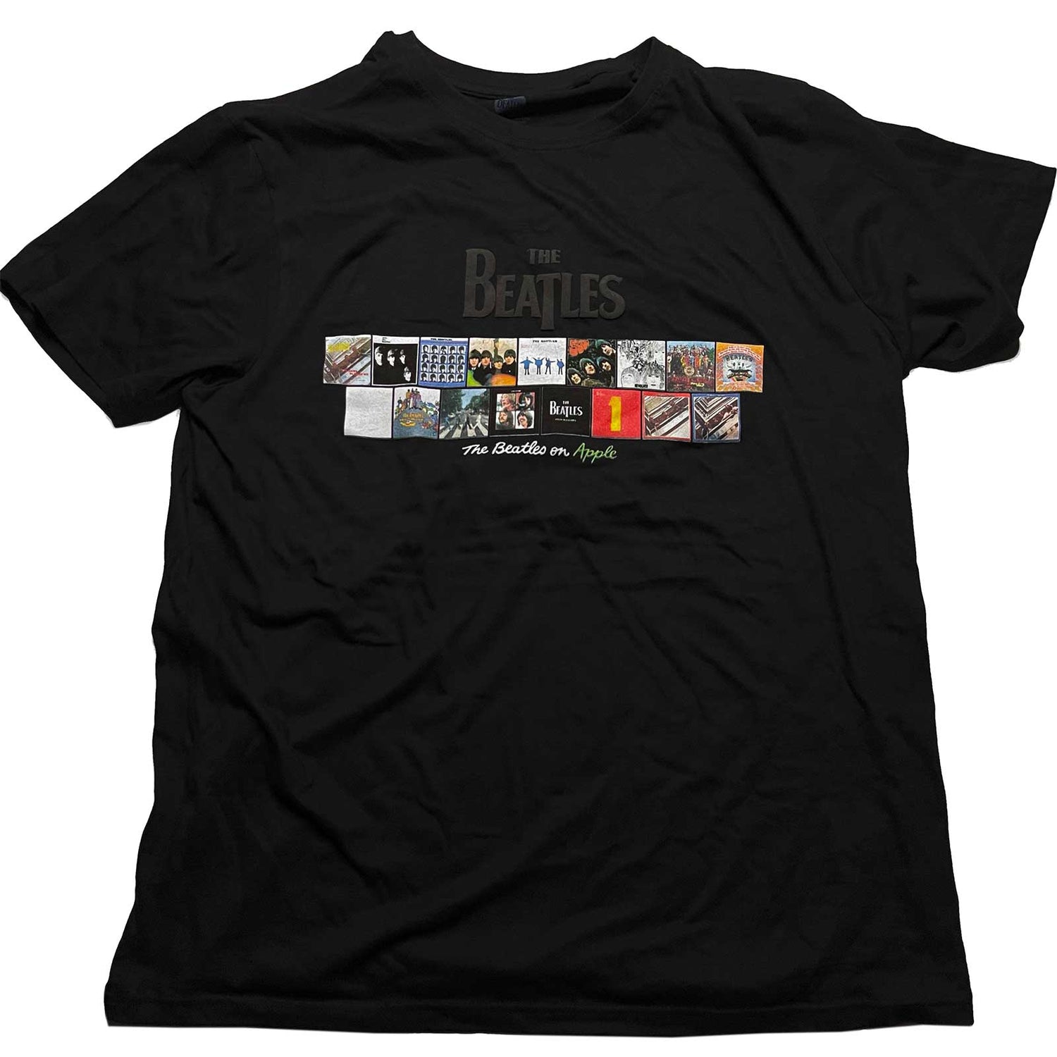 THE BEATLES Attractive T-Shirt, Albums On Apple