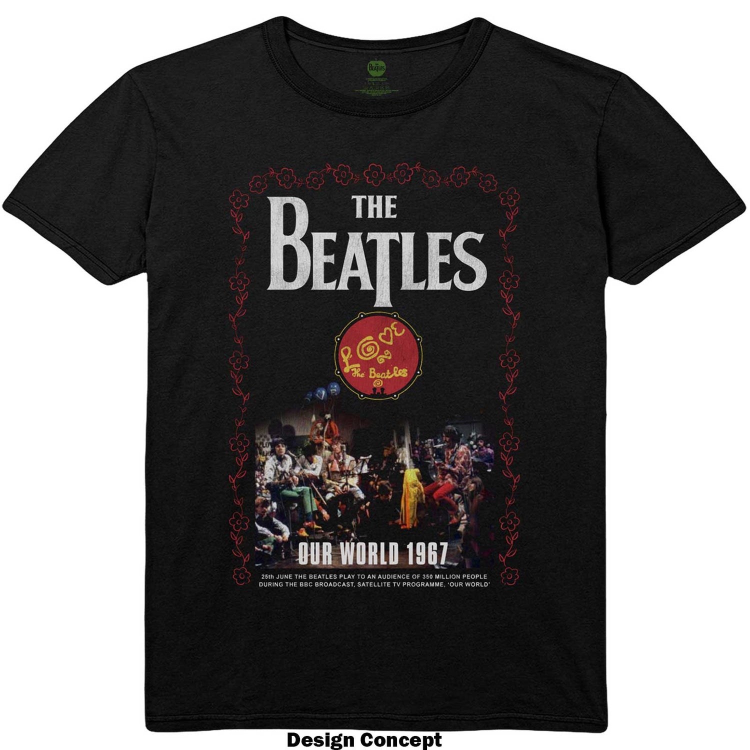 THE BEATLES Attractive T-Shirt, Our World 1967