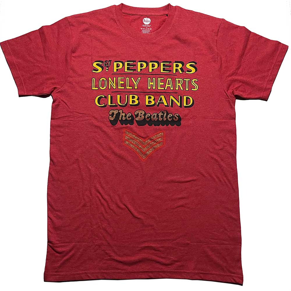 THE BEATLES Attractive T-Shirt, Sgt Pepper Stacked