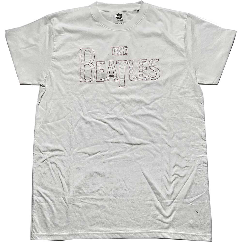 THE BEATLES Attractive T-Shirt, Drop T Logo (Embroidered)