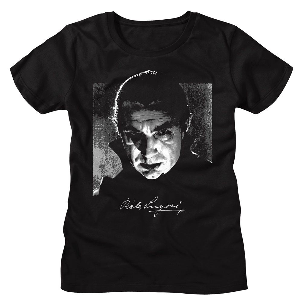 Women Exclusive BELA LUGOSI T-Shirt, Bw Photo And Signature