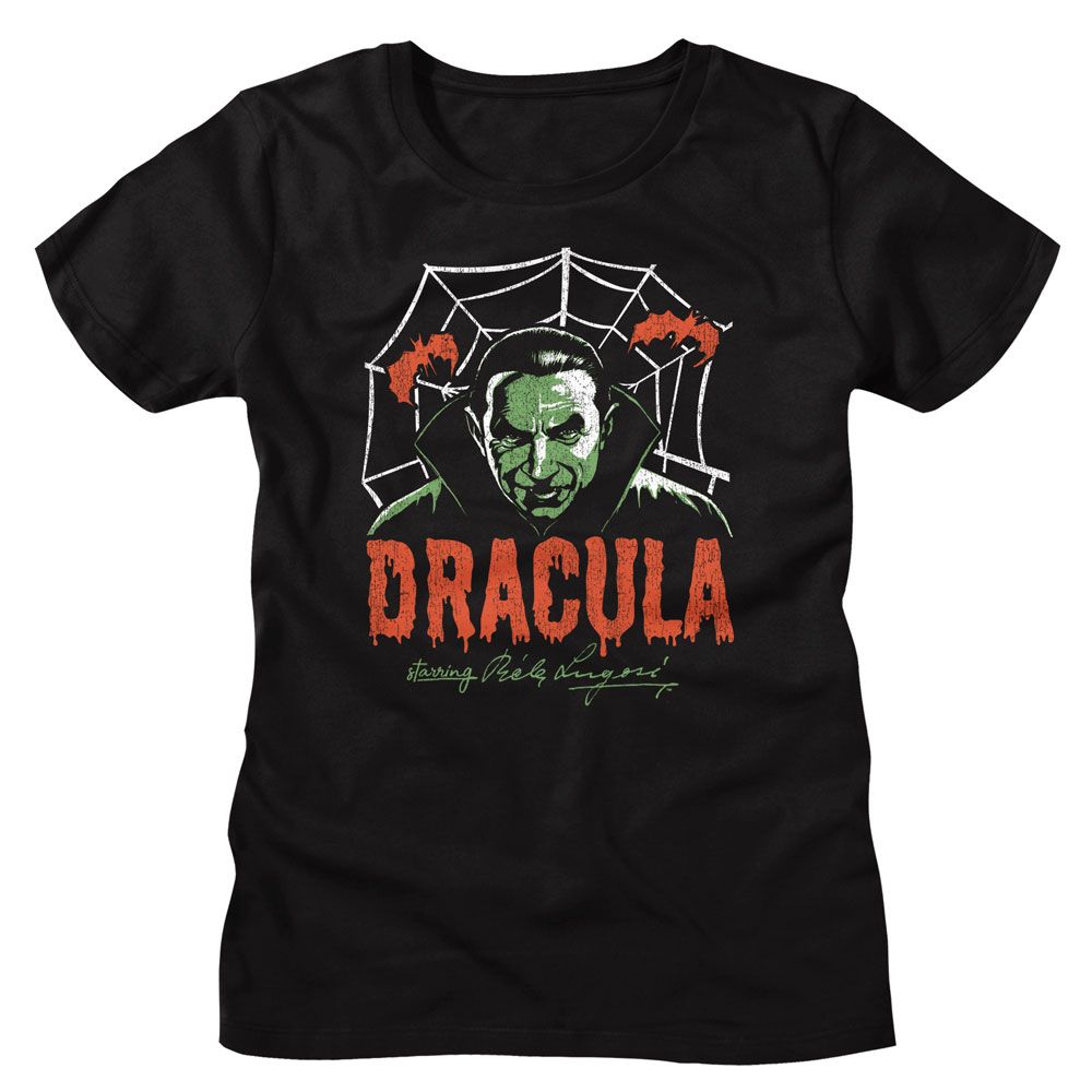 Women Exclusive BELA LUGOSI T-Shirt, Creepy Web