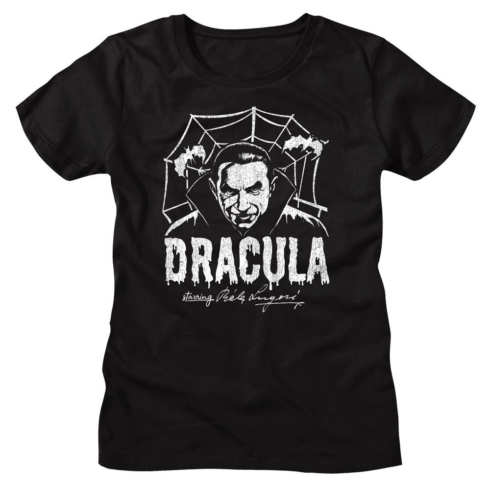 BELA LUGOSI T-Shirt, Bela Lugosi Creepy Web Monochrome