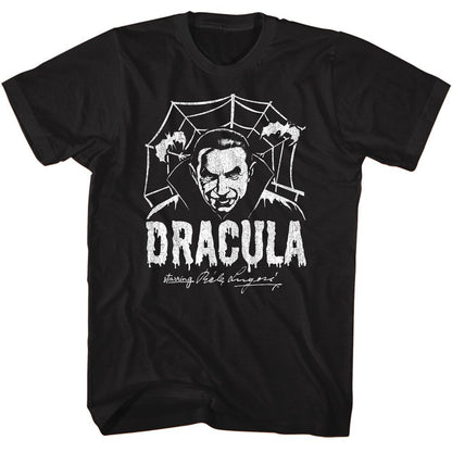 BELA LUGOSI Eye-Catching T-Shirt, Creepy Web Monochrome
