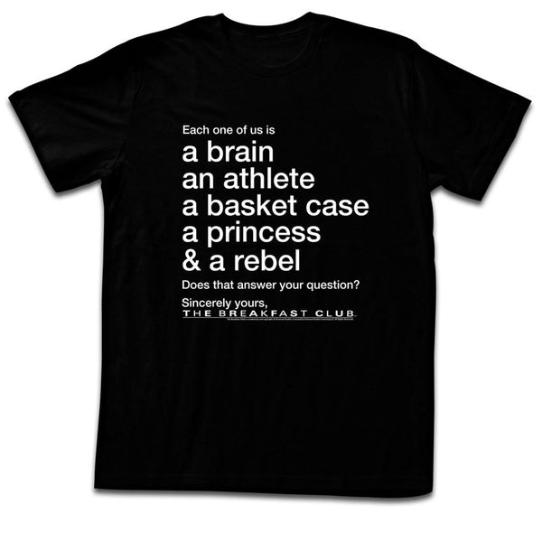 BREAKFAST CLUB Famous T-Shirt, Question