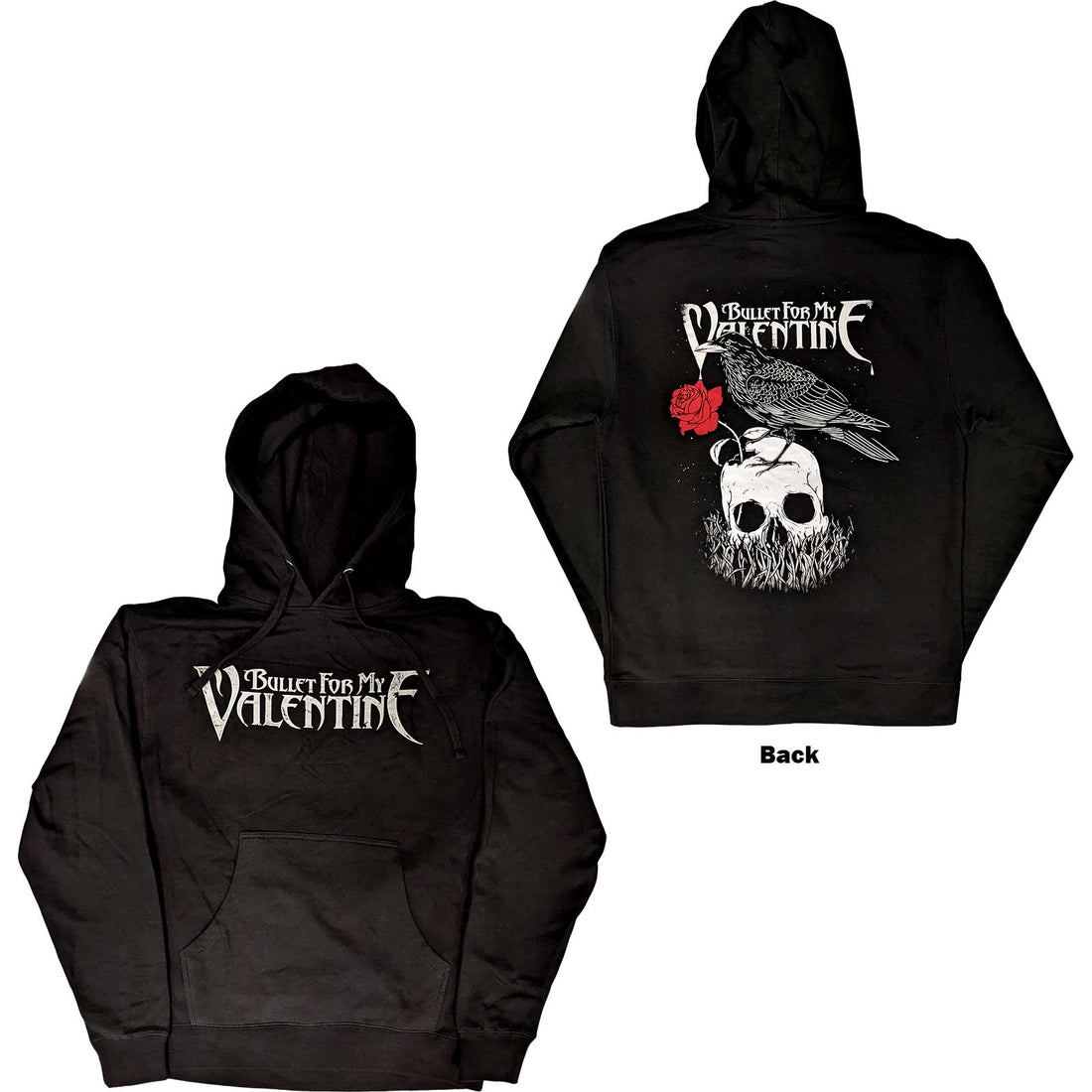 BULLET FOR MY VALENTINE Attractive Hoodie, Logo &amp; Raven