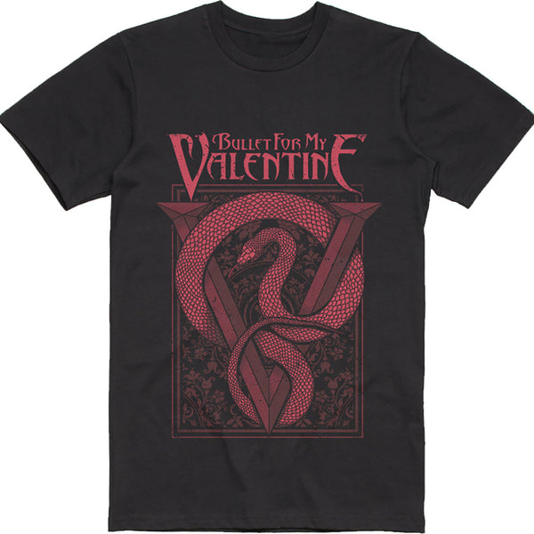 BULLET FOR MY VALENTINE Attractive T-Shirt, Red Snake