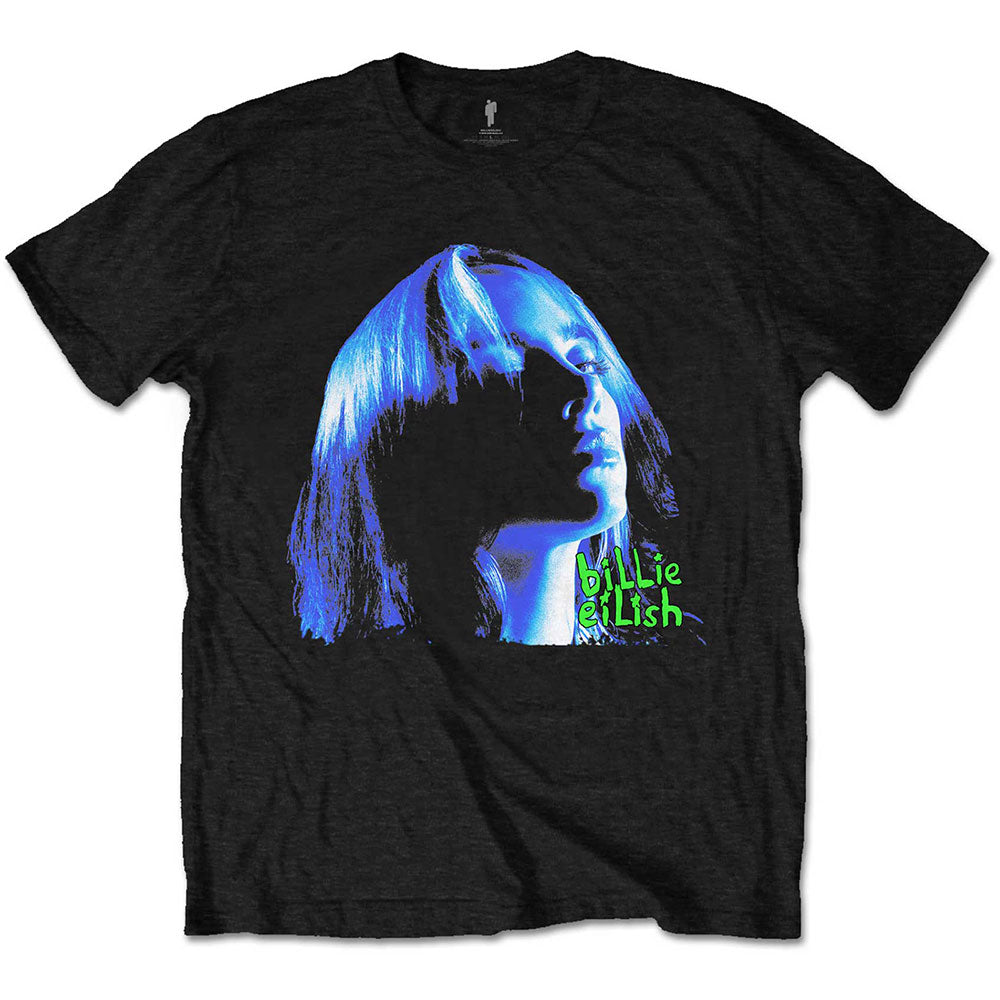 BILLIE EILISH Attractive T-Shirt, Neon Shadow Blue