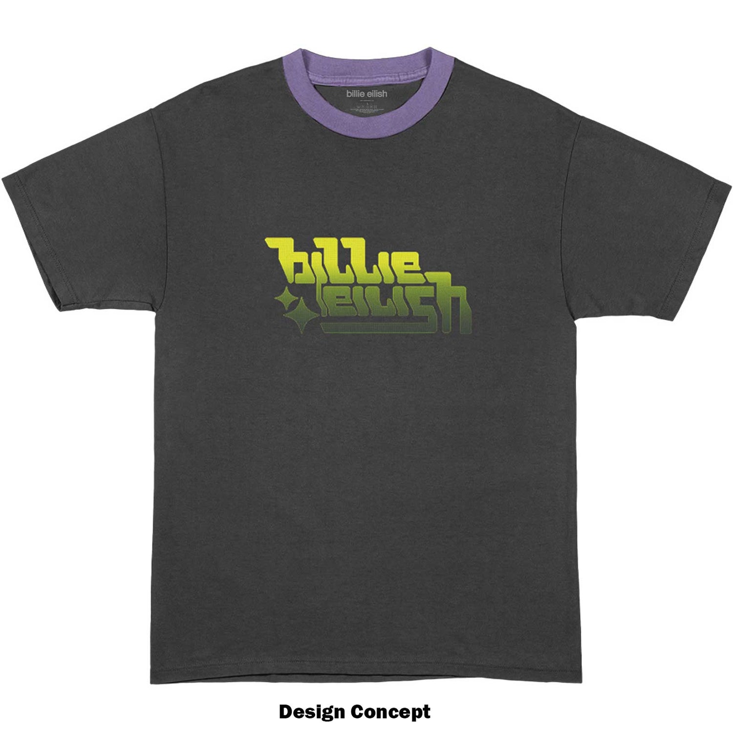 BILLIE EILISH Attractive T-Shirt, Neon Green Logo