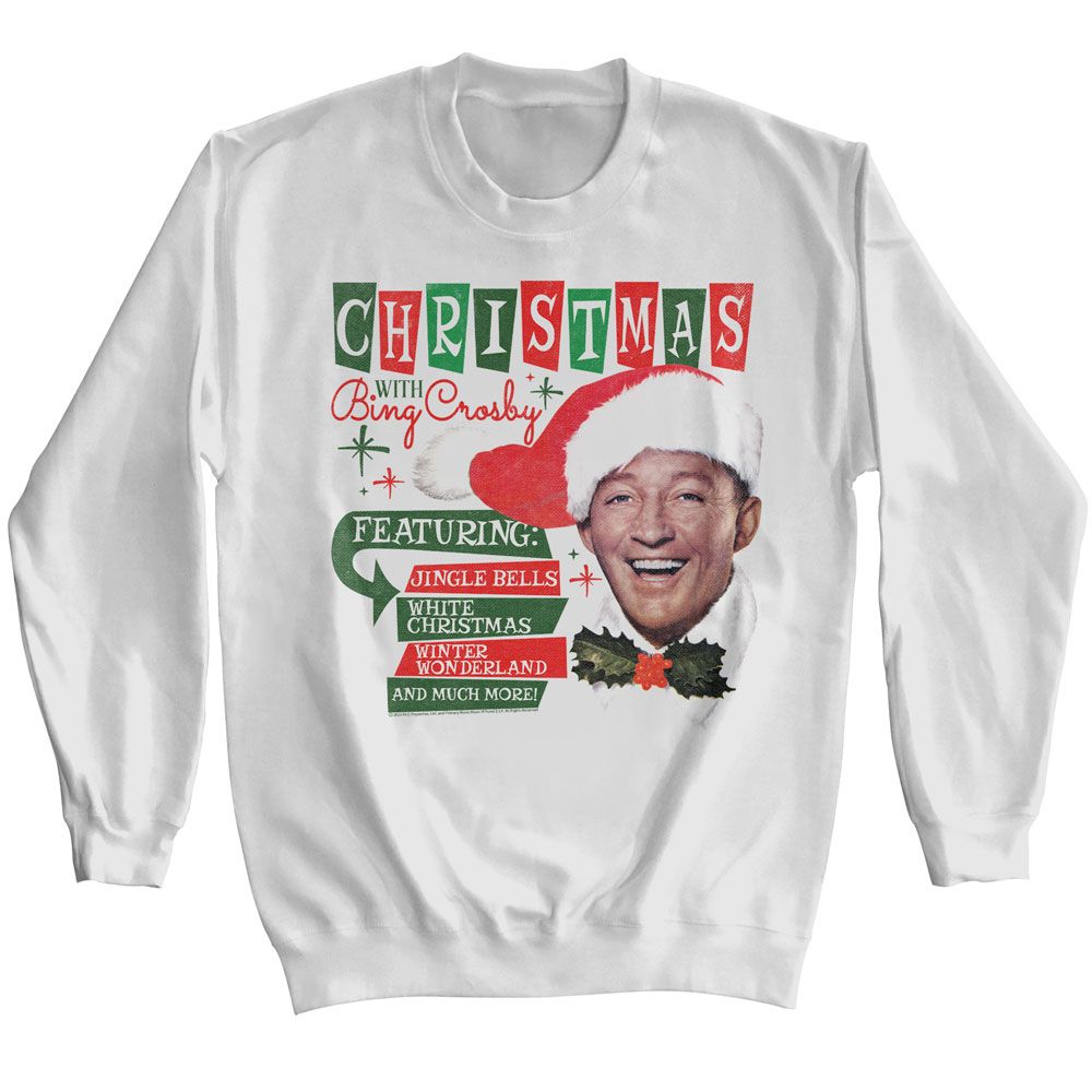 Premium BING CROSBY Sweatshirt, Christmas With With Bing