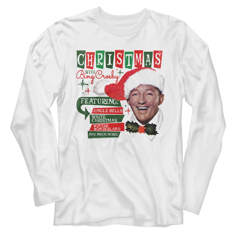 BING CROSBY Long Sleeve T-Shirt, Christmas With Bc