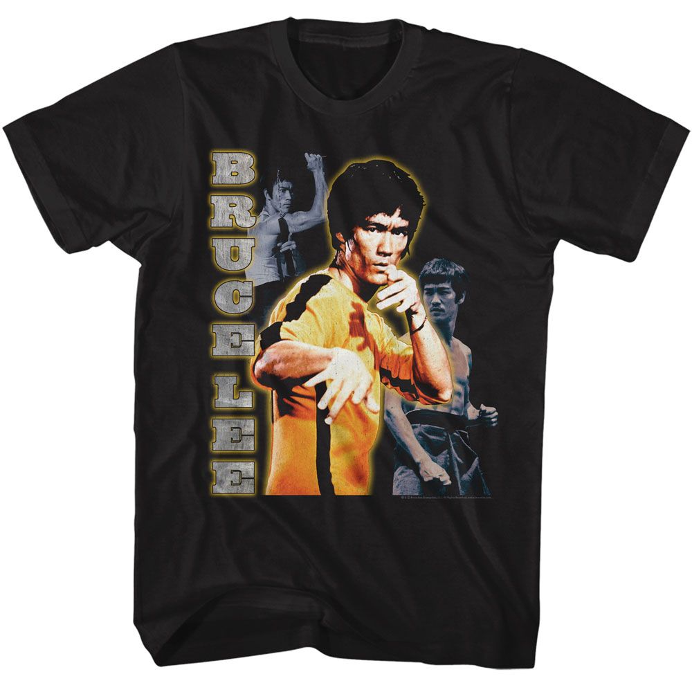 BRUCE LEE Unisex T-Shirt, Multi Photo Vertical Text