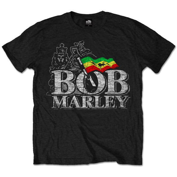 BOB MARLEY Attractive T-Shirt, Distressed Logo