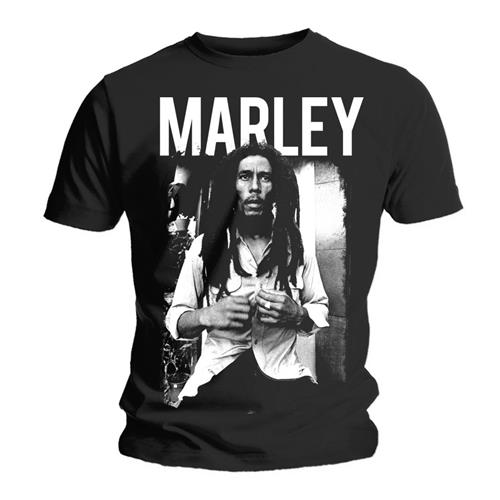 BOB MARLEY Attractive T-Shirt, Black & White